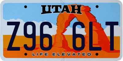UT license plate Z966LT