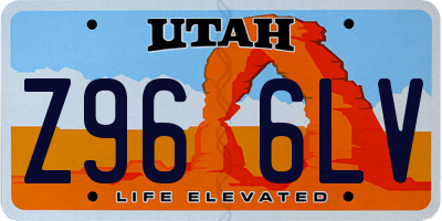 UT license plate Z966LV