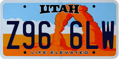 UT license plate Z966LW