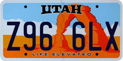 UT license plate Z966LX