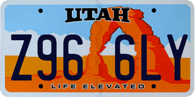 UT license plate Z966LY