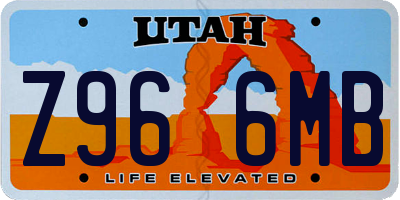 UT license plate Z966MB