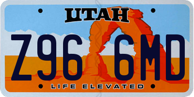 UT license plate Z966MD