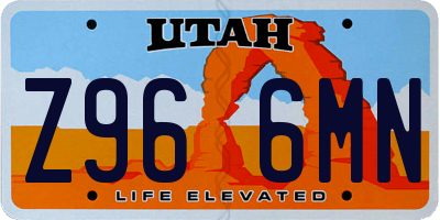 UT license plate Z966MN