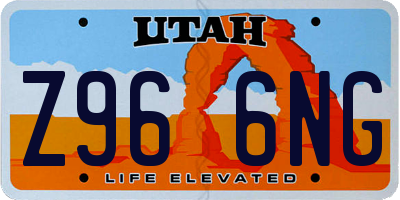 UT license plate Z966NG