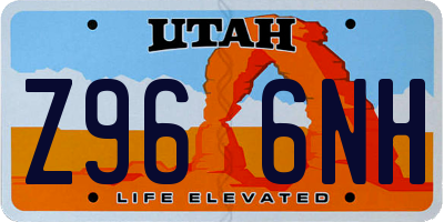 UT license plate Z966NH