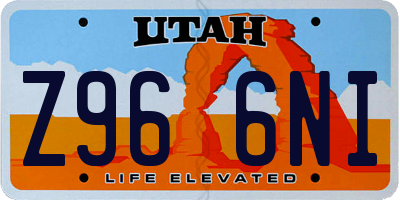 UT license plate Z966NI