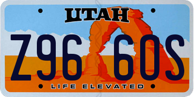 UT license plate Z966OS