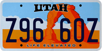 UT license plate Z966OZ