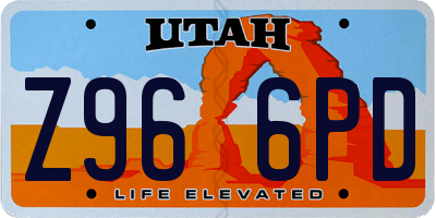 UT license plate Z966PD