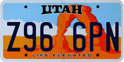 UT license plate Z966PN