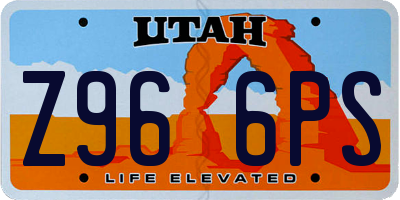 UT license plate Z966PS