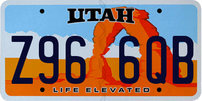 UT license plate Z966QB