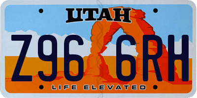 UT license plate Z966RH