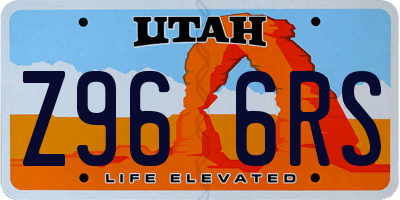 UT license plate Z966RS