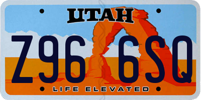 UT license plate Z966SQ