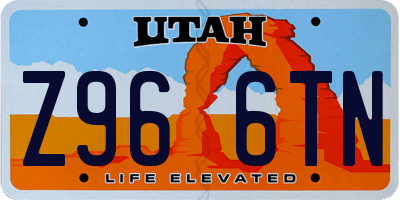 UT license plate Z966TN