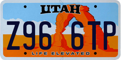UT license plate Z966TP