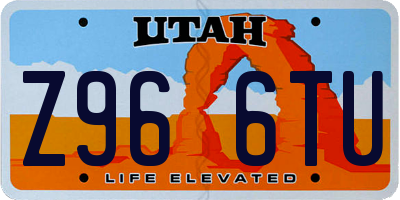 UT license plate Z966TU