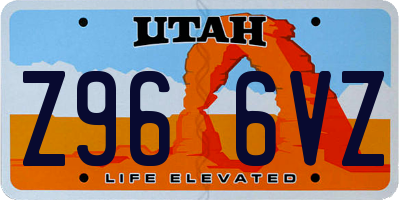 UT license plate Z966VZ