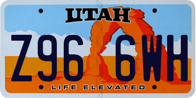 UT license plate Z966WH