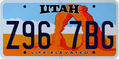 UT license plate Z967BG