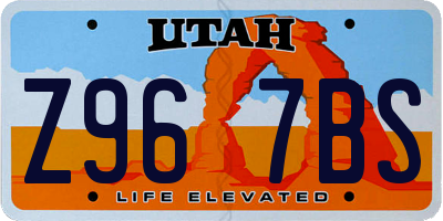 UT license plate Z967BS