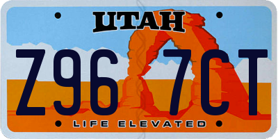UT license plate Z967CT