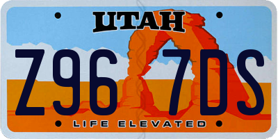 UT license plate Z967DS