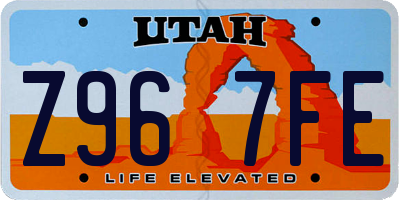 UT license plate Z967FE