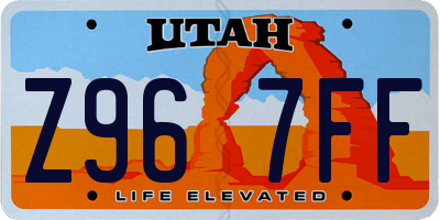 UT license plate Z967FF