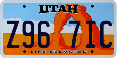 UT license plate Z967IC