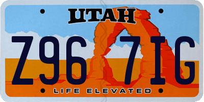 UT license plate Z967IG