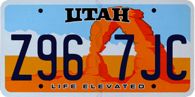 UT license plate Z967JC
