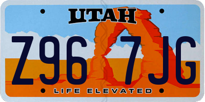 UT license plate Z967JG