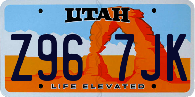 UT license plate Z967JK