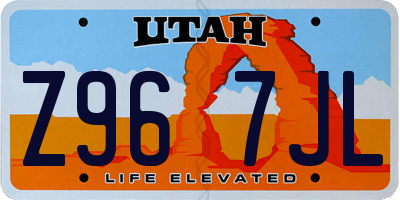 UT license plate Z967JL