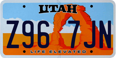UT license plate Z967JN