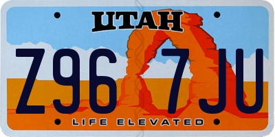 UT license plate Z967JU