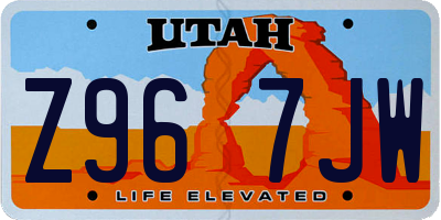 UT license plate Z967JW