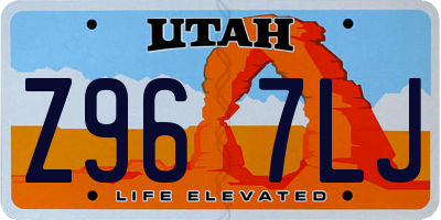 UT license plate Z967LJ