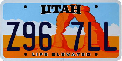 UT license plate Z967LL