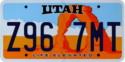UT license plate Z967MT