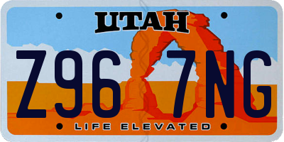UT license plate Z967NG