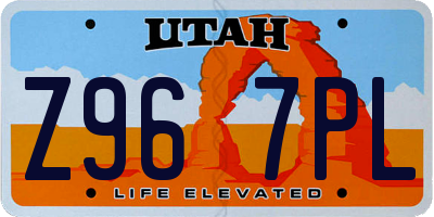 UT license plate Z967PL