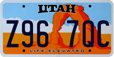 UT license plate Z967QC