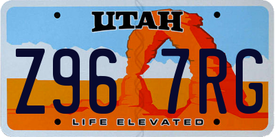 UT license plate Z967RG