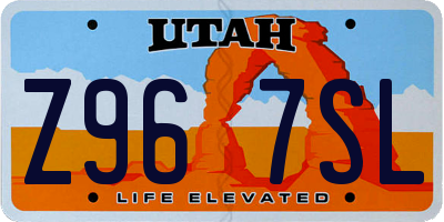 UT license plate Z967SL