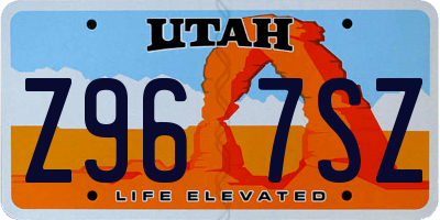 UT license plate Z967SZ