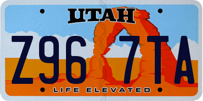 UT license plate Z967TA